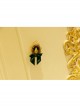 Fashion Dark Green Bow Christmas Tree Romantic Golden Lace Retro Handmade Brooch