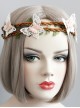 Fashion Leisure Vacation Seaside Beach White Lace Butterfly Rattan Hair Tie