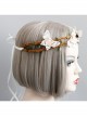 Fashion Leisure Vacation Seaside Beach White Lace Butterfly Rattan Hair Tie