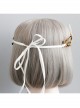 Fashion Leisure Vacation Seaside Beach White Lace Butterfly Rattan Hair Tie
