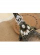 Fashion Baroque Retro Lady Exaggerated Pearl White Lace Bride Long Earrings