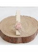 Fashion Simple Lady Handmade Golden Lace Pink Rose Flower Hairpin