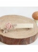 Fashion Simple Lady Handmade Golden Lace Pink Rose Flower Hairpin