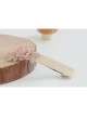 Fashion Simple Lady Handmade Golden Lace Pink Rose Flower Hairpin