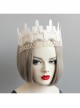 Fashion Palace Bride White Lace Adult Princess Crown Female Headband