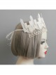 Fashion Palace Bride White Lace Adult Princess Crown Female Headband