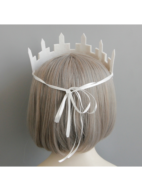Fashion Palace Bride White Lace Adult Princess Crown Female Headband