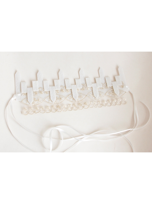 Fashion Palace Bride White Lace Adult Princess Crown Female Headband