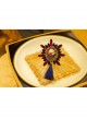 Retro Christmas Party Old Man Carriage Fashion All-Match Purple Red Crystal Tassel Brooch