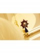 Retro Christmas Party Old Man Carriage Fashion All-Match Purple Red Crystal Tassel Brooch