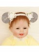 Cute Fashion Baby Girl Child Gray Sheep White Lace Flower Holiday Birthday Headband