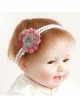 Cute Fashion Princess Baby Girl Child Love Pink Flower White Stretch Headband