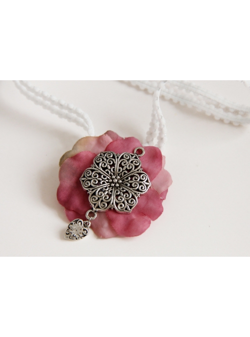 Cute Fashion Princess Baby Girl Child Love Pink Flower White Stretch Headband