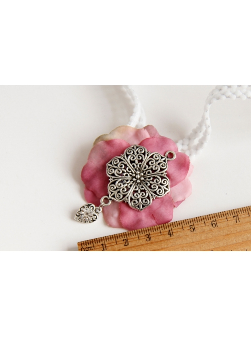 Cute Fashion Princess Baby Girl Child Love Pink Flower White Stretch Headband