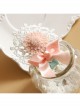 Fashion Children Baby Cute White Lace Pink Flowers Bow Christmas Delicate Hairpin
