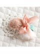 Fashion Children Baby Cute White Lace Pink Flowers Bow Christmas Delicate Hairpin