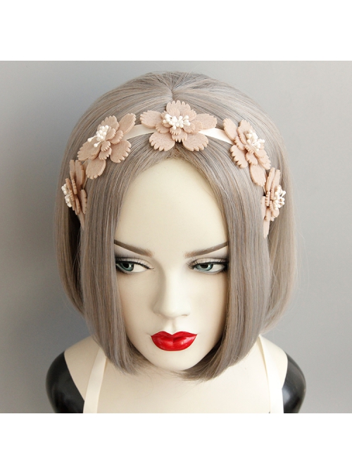 Fashion Fairy Retro Lady Pink Flower Bandage Sweet Cute Hair Band