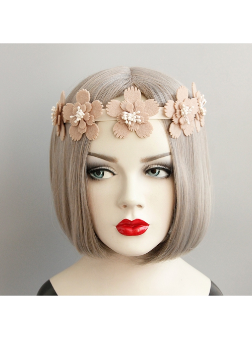 Fashion Fairy Retro Lady Pink Flower Bandage Sweet Cute Hair Band