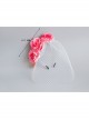 Fashion Personality Pink Flowers Sexy Party Show Veil Headband