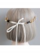 Fashion Seaside Tourism Holiday Fairy Colored Flowers Golden Rattan Wreath Hair Band