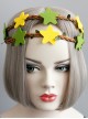 Fashion Leisure Vacation Green Yellow Stars Rattan Adult Party Wreath Headband