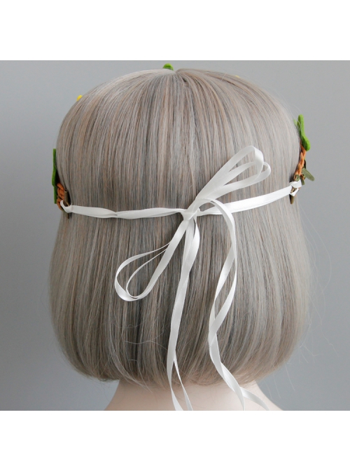 Fashion Leisure Vacation Green Yellow Stars Rattan Adult Party Wreath Headband