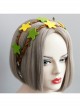 Fashion Leisure Vacation Green Yellow Stars Rattan Adult Party Wreath Headband