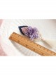 Retro Fashion White Tassels Purple Flowers Golden Lace Leaves Female Handmade Duckbill Clip Hairpin