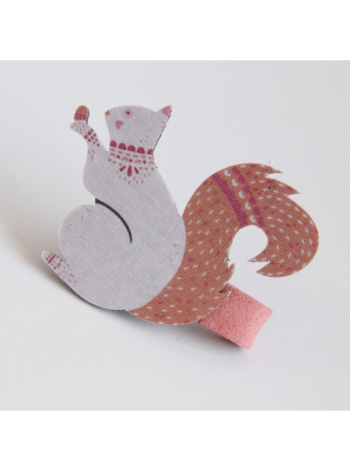 Cute Fashion Casual Simple Female Pink Squirrel Christmas Hairpin