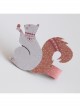 Cute Fashion Casual Simple Female Pink Squirrel Christmas Hairpin