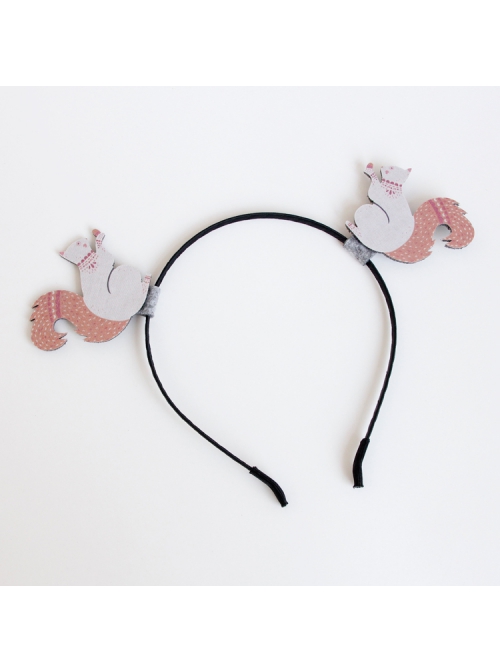 Cute Fashion Casual Christmas Pink Squirrel Stage Performance Thin Hair Band