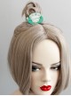Fashion Handmade Exquisite Cartoon Palace Green Teacup Hairpin Spring Clip
