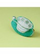 Fashion Handmade Exquisite Cartoon Palace Green Teacup Hairpin Spring Clip