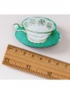 Fashion Handmade Exquisite Cartoon Palace Green Teacup Hairpin Spring Clip