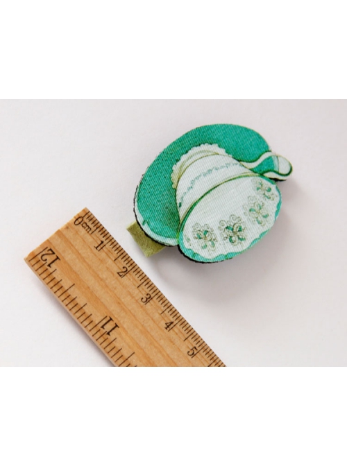 Fashion Handmade Exquisite Cartoon Palace Green Teacup Hairpin Spring Clip