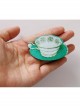 Fashion Handmade Exquisite Cartoon Palace Green Teacup Hairpin Spring Clip