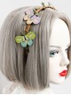 Fashion Leisure Holiday Fabric Color Butterfly Rattan Bride Wedding Dress Headband