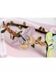 Fashion Leisure Holiday Fabric Color Butterfly Rattan Bride Wedding Dress Headband