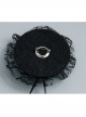 Fashion Retro Green Rose Flower Black Lace Musical Note Small Hat Female Brooch