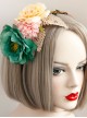 Fashion Casual Bride Colored Flowers Golden Lace Fabric Bride Female Hair Band