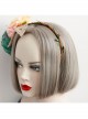 Fashion Casual Bride Colored Flowers Golden Lace Fabric Bride Female Hair Band