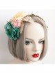 Fashion Casual Bride Colored Flowers Golden Lace Fabric Bride Female Hair Band