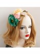 Fashion Casual Bride Colored Flowers Golden Lace Fabric Bride Female Hair Band
