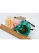 Fashion Casual Bride Colored Flowers Golden Lace Fabric Bride Female Hair Band