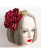 Fashion Leisure Christmas Exaggerated Red Flower Rattan New Year Holiday Travel Headband