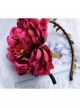 Fashion Leisure Christmas Exaggerated Red Flower Rattan New Year Holiday Travel Headband