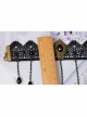 Handmade Retro Gothic Fashion Black Lace Gems Tassel Anklet