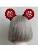 Fashion Personality Christmas New Year Prom Wine Red Ears Black Sequins Bow Hair Band