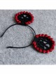 Fashion Cute Red Rose Black Mickey Ears Christmas Holiday Party Sexy Stage Bride Headband