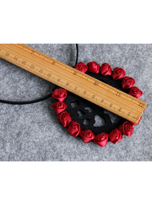 Fashion Cute Red Rose Black Mickey Ears Christmas Holiday Party Sexy Stage Bride Headband